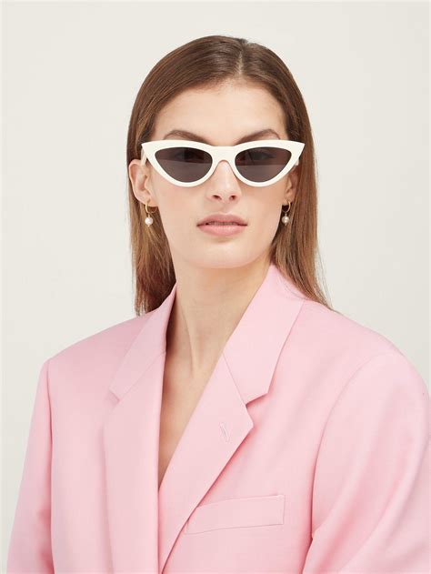 celine cat eye acetate sunglasses|Celine cat eye sunglasses white.